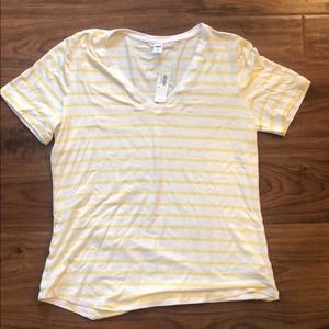 Yellow & White Striped Luxe T-Shirt